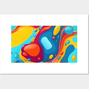 Abstract oil and water mix background Posters and Art